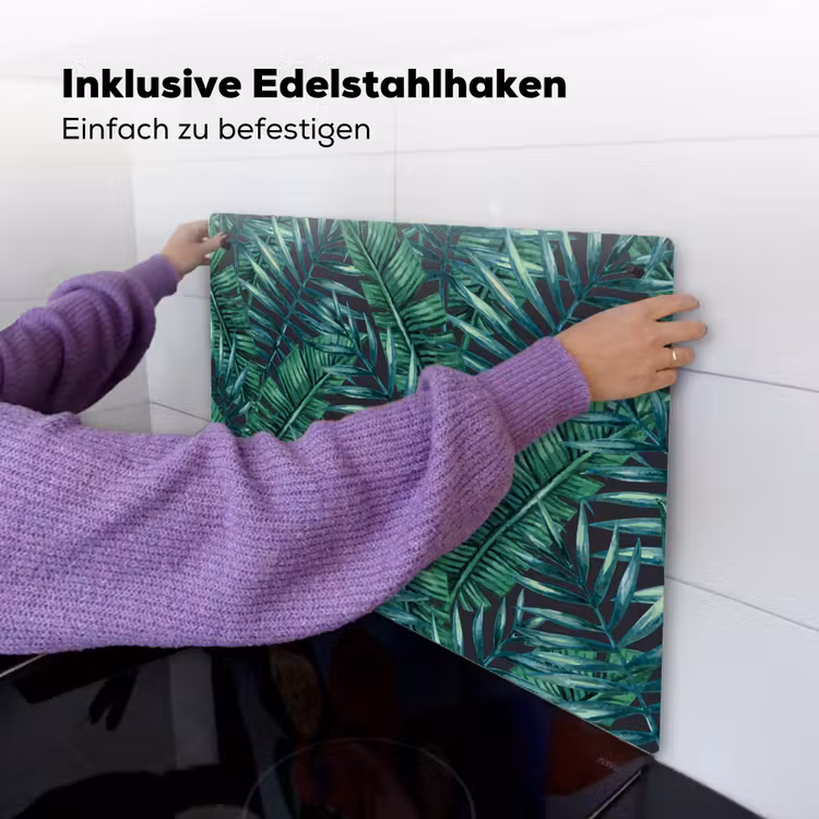 Jungle - Bladeren - Tropical Inductie beschemer met haakjes klein -ky-ophangen-de