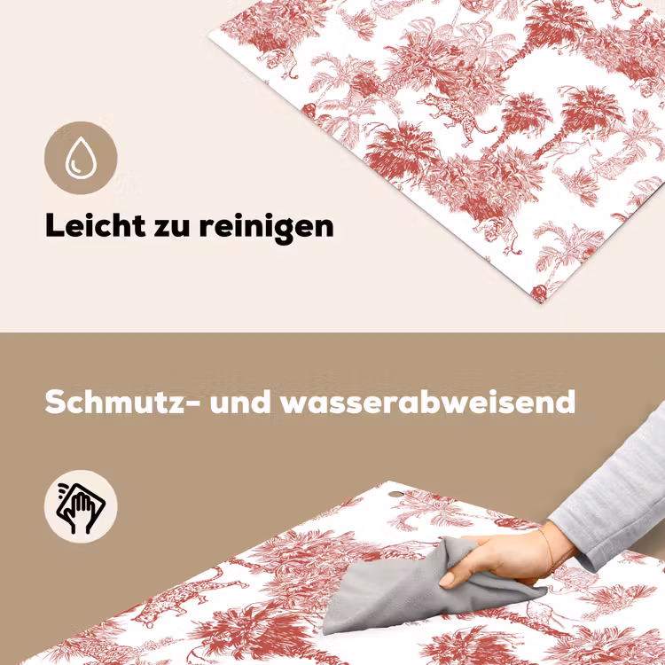 Jungle - Natuur - Rood Inductie beschemer met haakjes klein 777 -ky-schoon-de