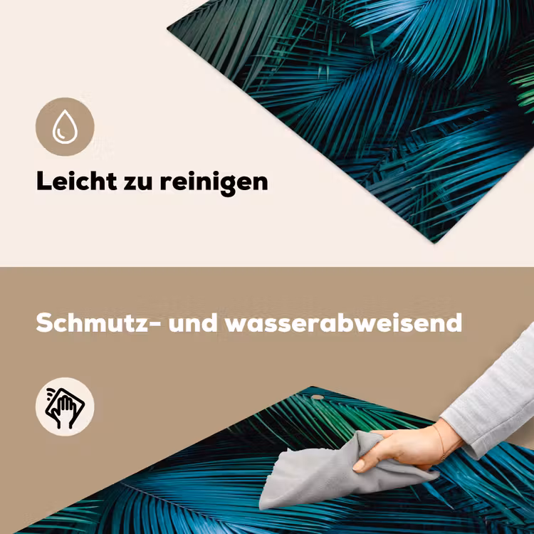 Inductie mat - Jungle - Inductie beschermer - Palmblad - Natuur Inductie beschemer met haakjes klein -ky-schoon-de