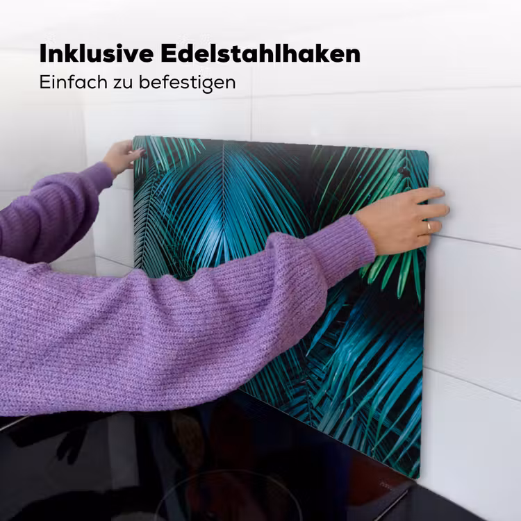 Inductie mat - Jungle - Inductie beschermer - Palmblad - Natuur Inductie beschemer met haakjes klein -ky-ophangen-de