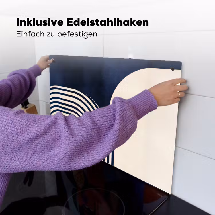 Donkerblauw - Abstract - Lijnen Inductie beschemer met haakjes klein -ky-ophangen-de