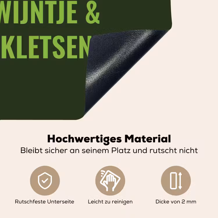 Donkergroen - Quote - Zon - Zomer Inductie beschemer met haakjes middel -ky-onderkant-de