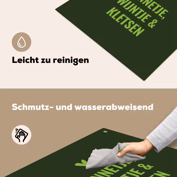 Donkergroen - Quote - Zon - Zomer Inductie beschemer met haakjes middel -ky-schoon-de