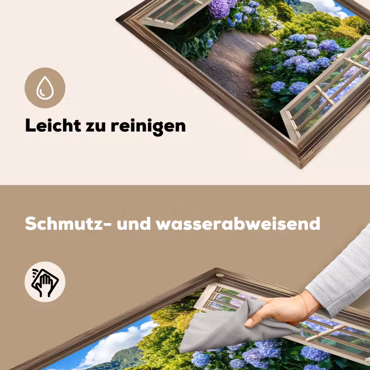 Doorkijk - Hortensia - Pad - Natuur Inductie beschemer met haakjes klein -ky-schoon-de