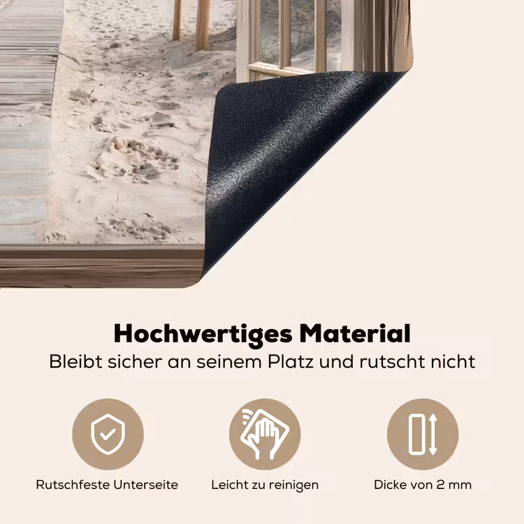 Doorkijk - Strand - Duinen - Pad - Landschap Inductie beschemer met haakjes klein -ky-onderkant-de