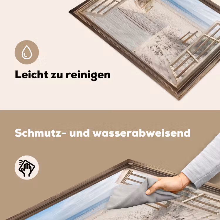 Doorkijk - Strand - Duinen - Pad - Landschap Inductie beschemer met haakjes klein -ky-schoon-de