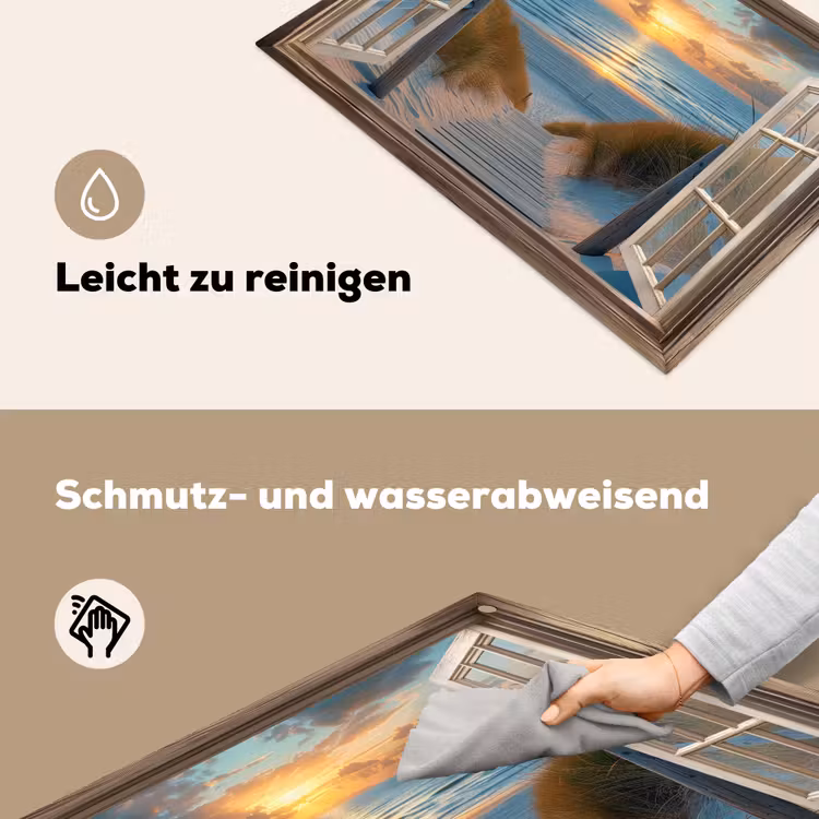 Doorkijk - Strand - Pad - Zonsondergang Inductie beschemer met haakjes klein -ky-schoon-de