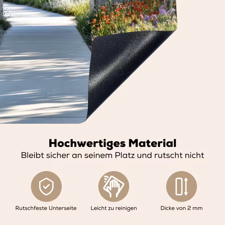 Doorkijk - Pad - Beton - Landschap Inductie beschemer met haakjes middel -ky-onderkant-de