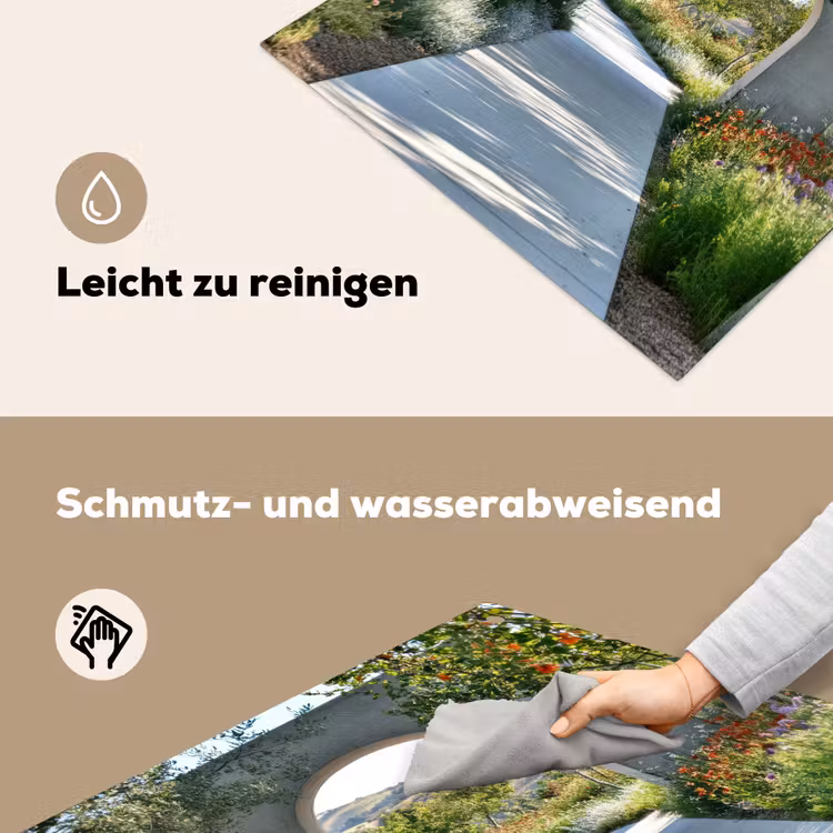 Doorkijk - Pad - Beton - Landschap Inductie beschemer met haakjes middel -ky-schoon-de