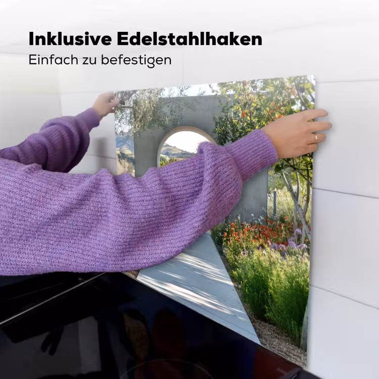 Doorkijk - Pad - Beton - Landschap Inductie beschemer met haakjes middel -ky-ophangen-de