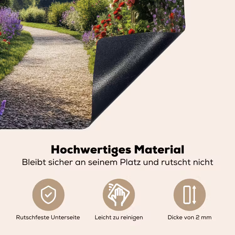 Doorkijk - Tuinboog - Bloemen - Natuur - Pad Inductie beschemer met haakjes middel -ky-onderkant-de