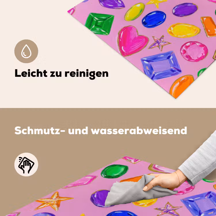 Edelstenen - Vormen - Hartje - Kleurrijk Inductie beschemer met haakjes middel -ky-schoon-de