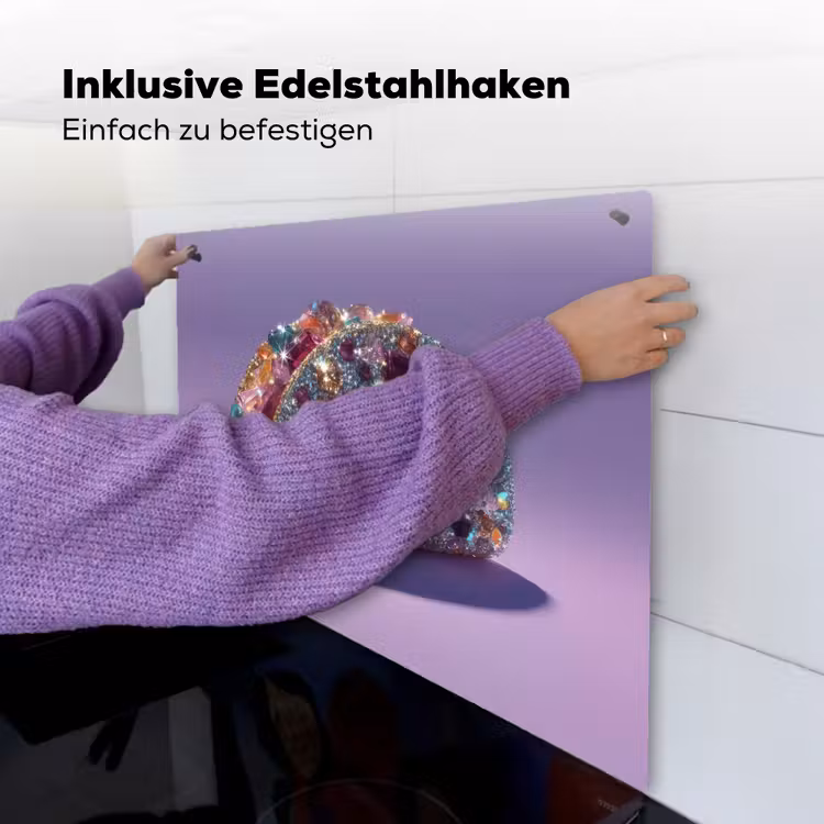 Edelstenen - Glitters - Paars - Kleurrijk Inductie beschemer met haakjes middel -ky-ophangen-de