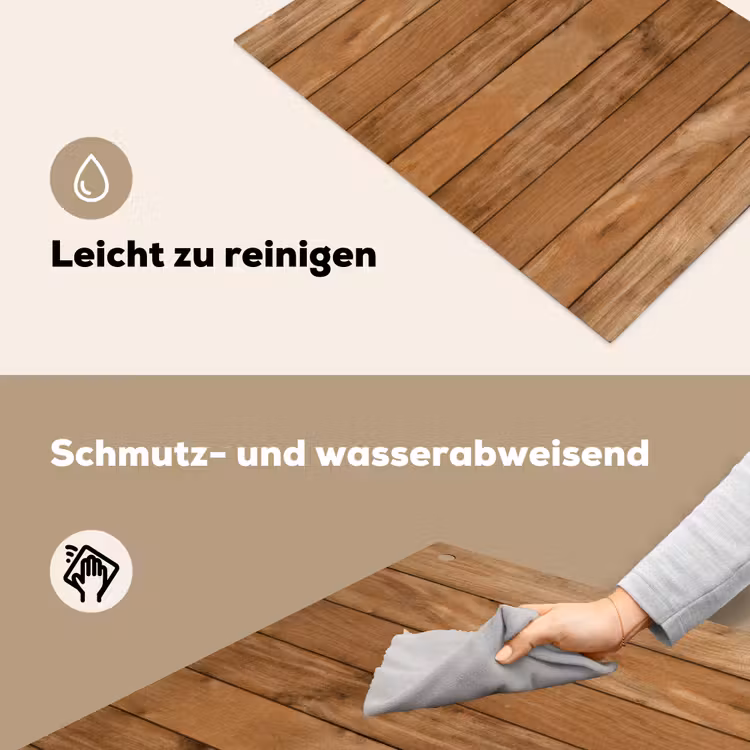 Natuurlijk Eikenhout Inductie beschemer met haakjes klein -ky-schoon-de