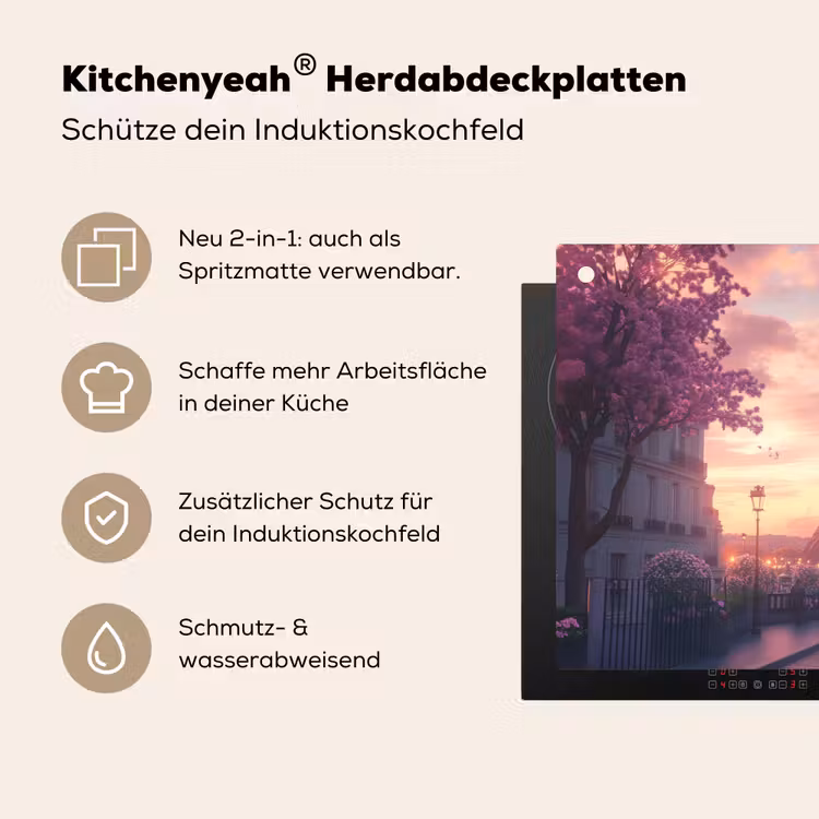 Eiffeltoren - Parijs - Roze Inductie beschemer met haakjes klein -ky-usp-de