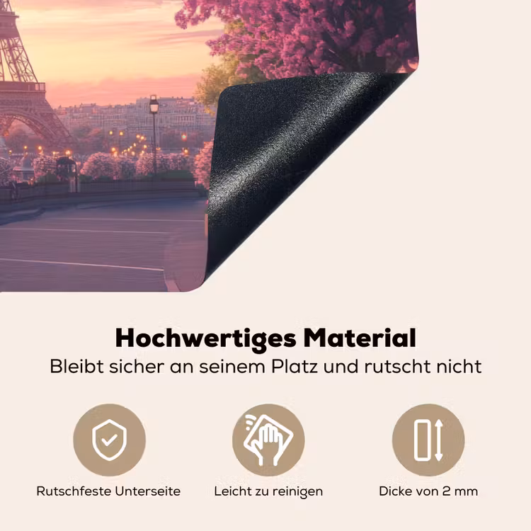 Eiffeltoren - Parijs - Roze Inductie beschemer met haakjes klein -ky-onderkant-de