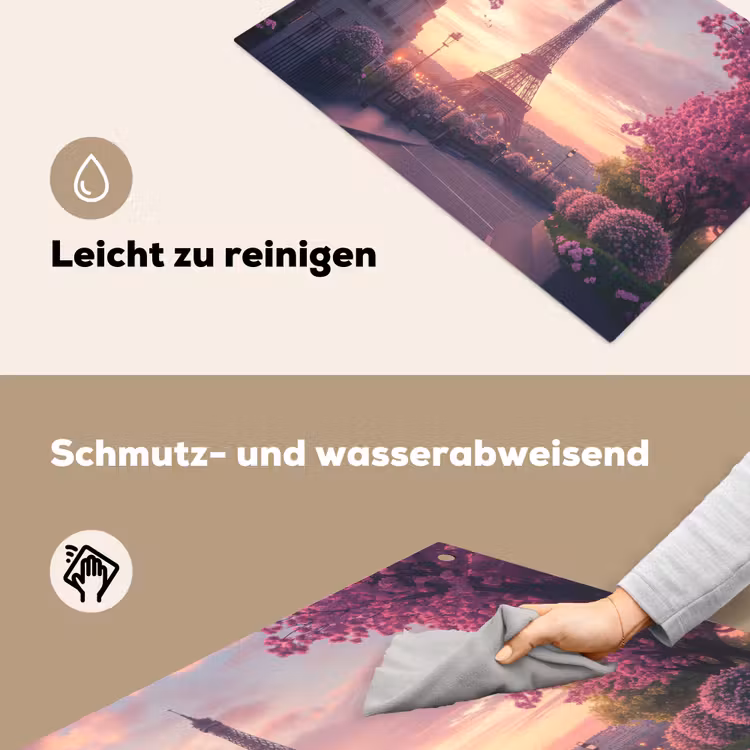 Eiffeltoren - Parijs - Roze Inductie beschemer met haakjes klein -ky-schoon-de
