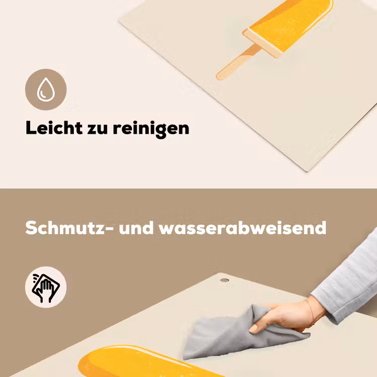 Oranje - Stokje - Waterijsje Inductie beschemer met haakjes klein -ky-schoon-de