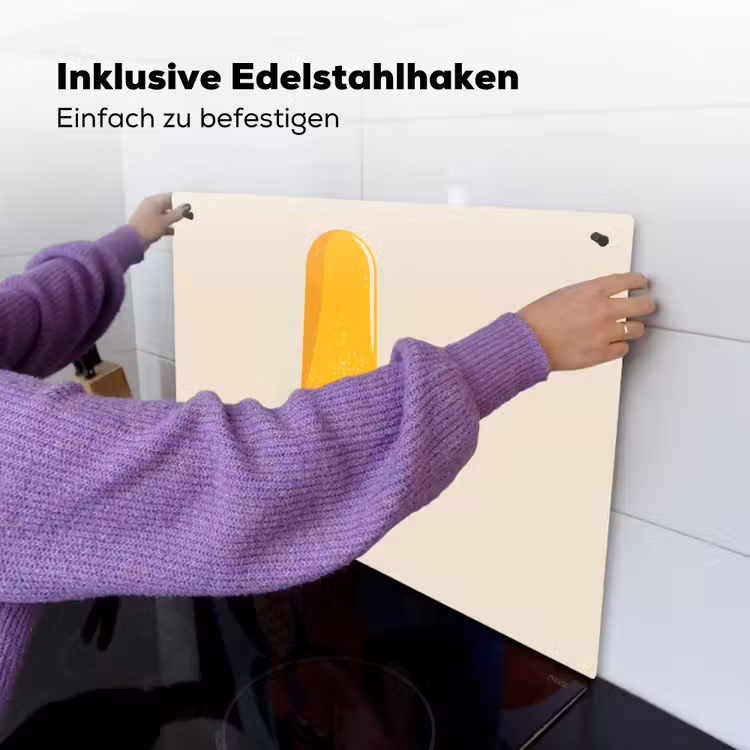 Oranje - Stokje - Waterijsje Inductie beschemer met haakjes klein -ky-ophangen-de