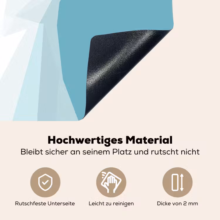 Ijsbeer - Lichtblauw - Minimalistisch Inductie beschemer met haakjes middel -ky-onderkant-de