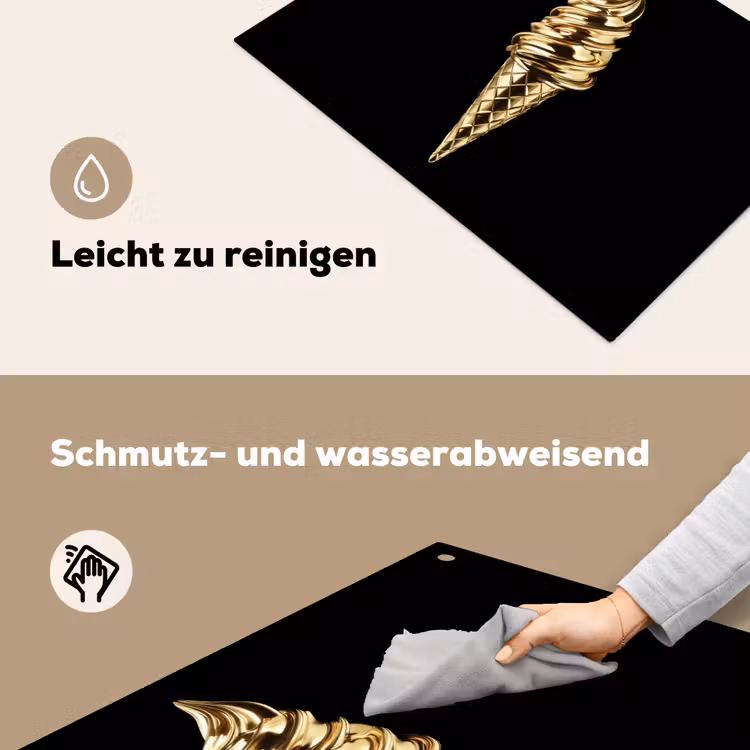 Ijs - Goud - Zwart - Eten Inductie beschemer met haakjes klein -ky-schoon-de