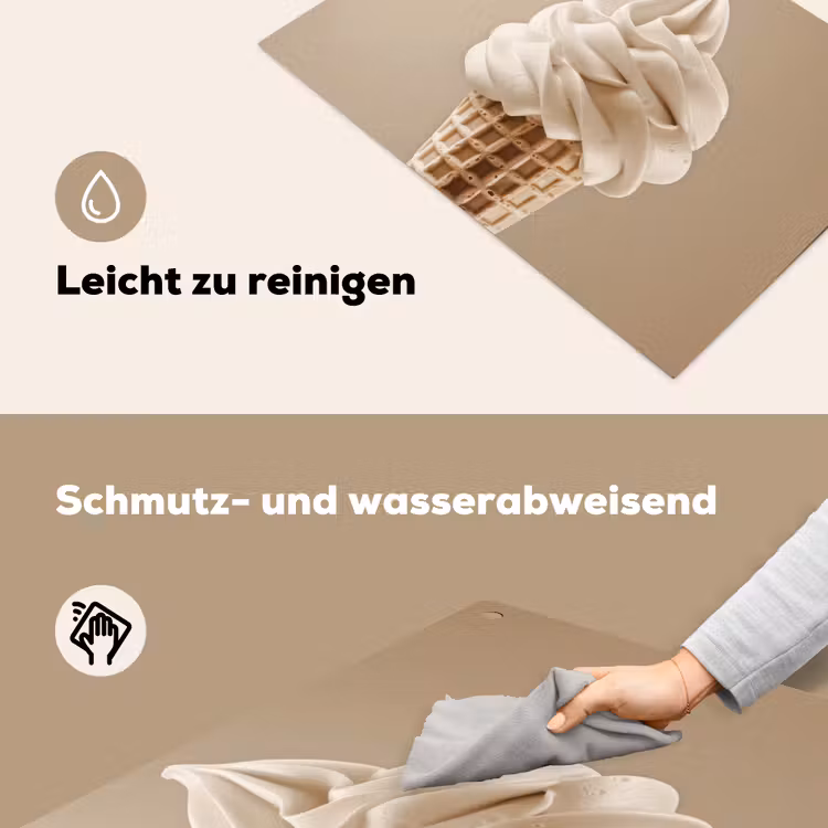 IJs - Softijs - Romig - Hoorntje - Beige Inductie beschemer met haakjes klein -ky-schoon-de
