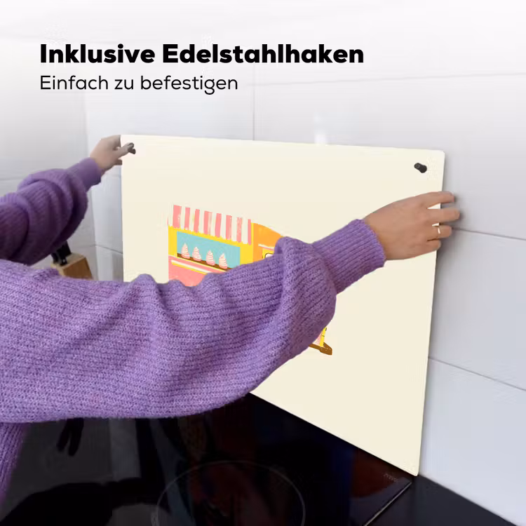 Ijskar - Retro - Softijsjes - Roze Inductie beschemer met haakjes klein -ky-ophangen-de