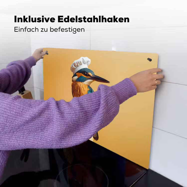 Ijsvogel - Pilaar - Koksmuts - Vogel Inductie beschemer met haakjes klein -ky-ophangen-de