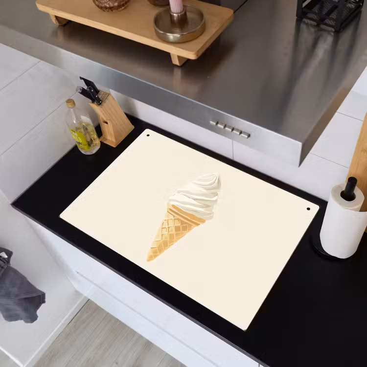 Softijs - Hoorntje - Wit Inductie beschemer met haakjes klein -sfeer1