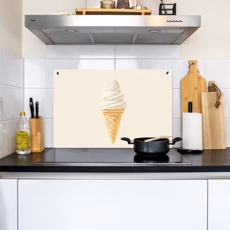 Softijs - Hoorntje - Wit Inductie beschemer met haakjes klein -sfeer2