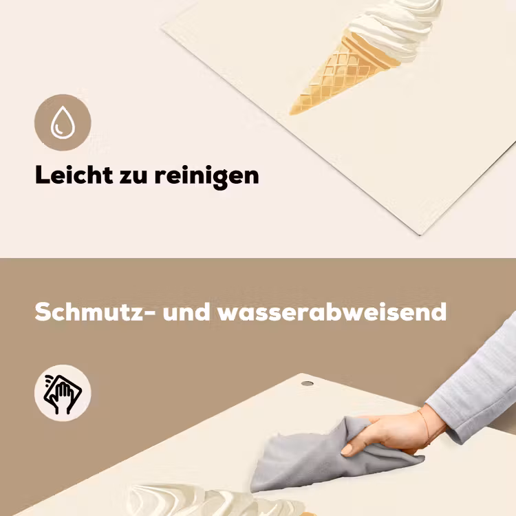 Softijs - Hoorntje - Wit Inductie beschemer met haakjes klein -ky-schoon-de