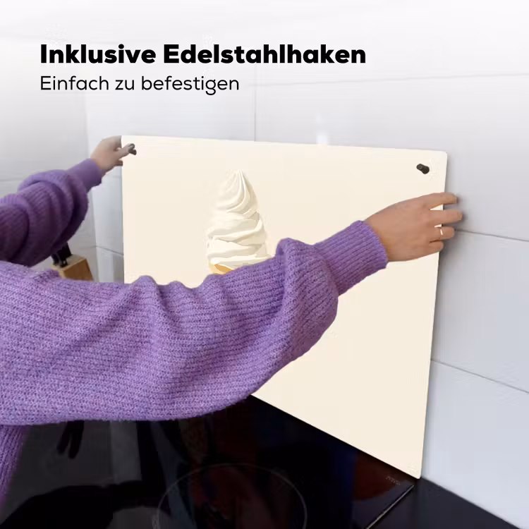 Softijs - Hoorntje - Wit Inductie beschemer met haakjes klein -ky-ophangen-de