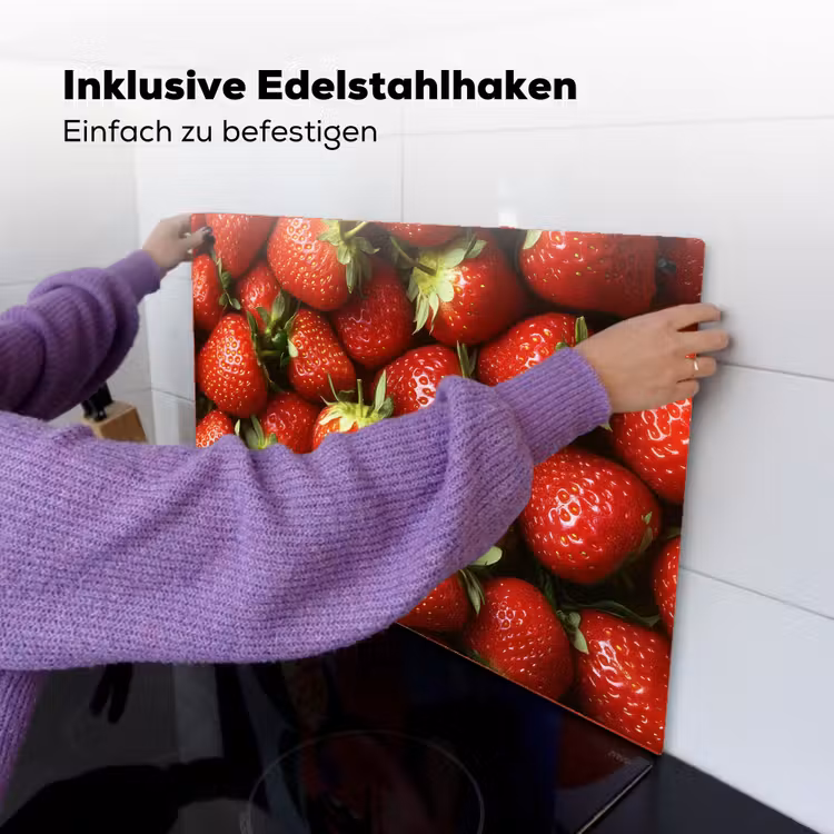 Aardbei - Fruit - Rood Inductie beschemer met haakjes klein -ky-ophangen-de