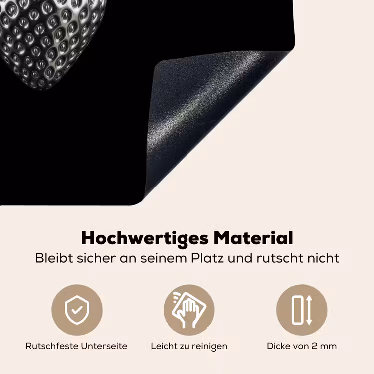 Aardbei - Zaadstructuur - Realistisch Inductie beschemer met haakjes middel -ky-onderkant-de