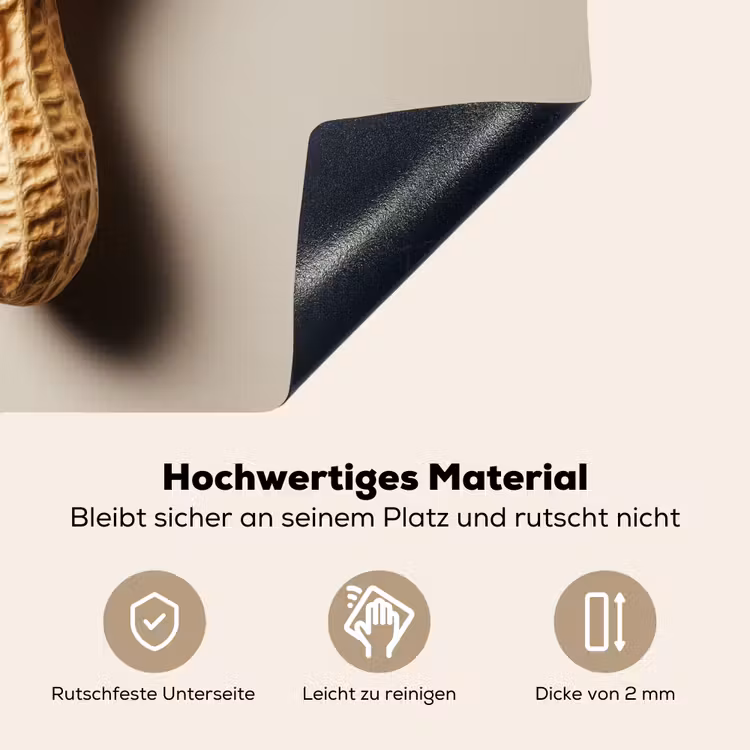 Pinda - Ruw - Beige Inductie beschemer met haakjes klein -ky-onderkant-de