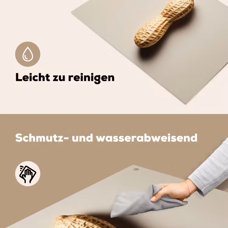 Pinda - Ruw - Beige Inductie beschemer met haakjes klein -ky-schoon-de