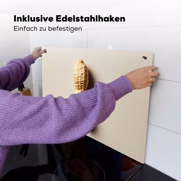 Pinda - Ruw - Beige Inductie beschemer met haakjes klein -ky-ophangen-de