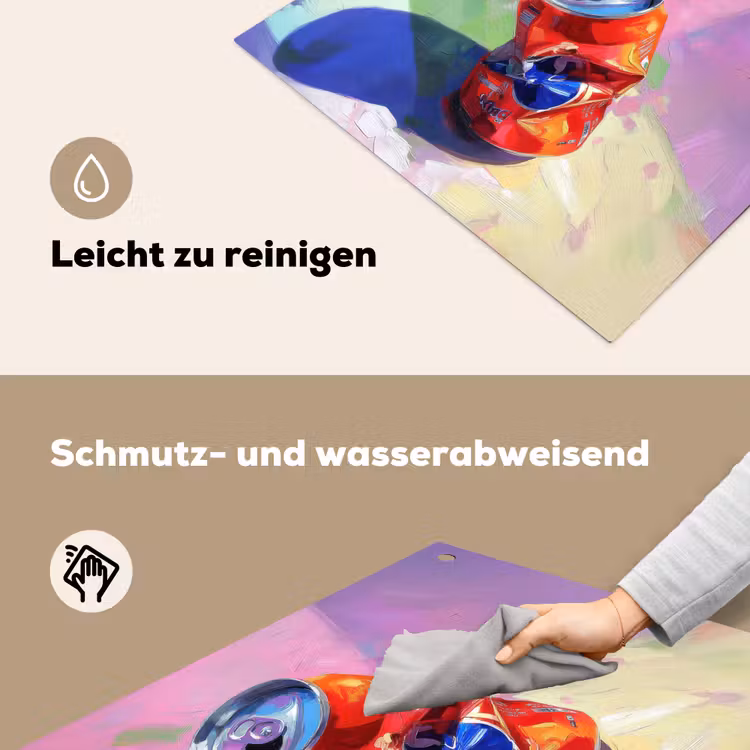 Frisdrank - Blik - Paars Inductie beschemer met haakjes middel -ky-schoon-de