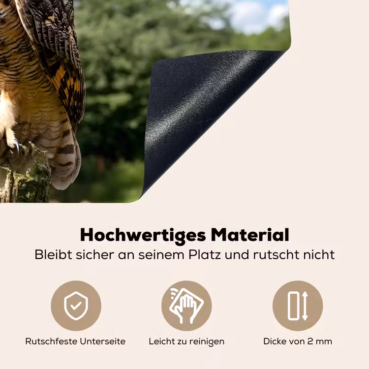 Uil - Boomstronk - Bos - Lucht Inductie beschemer met haakjes klein -ky-onderkant-de