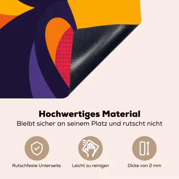 Uil - Grafisch - Kleurrijk - Ogen Inductie beschemer met haakjes middel -ky-onderkant-de