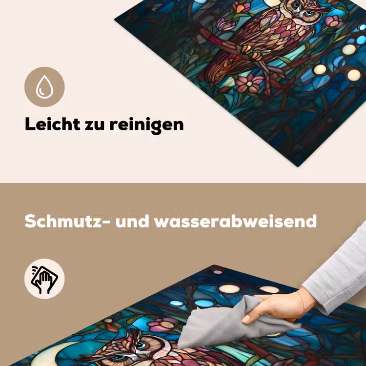 Uil - Mozaïek - Maan - Nacht Inductie beschemer met haakjes klein -ky-schoon-de