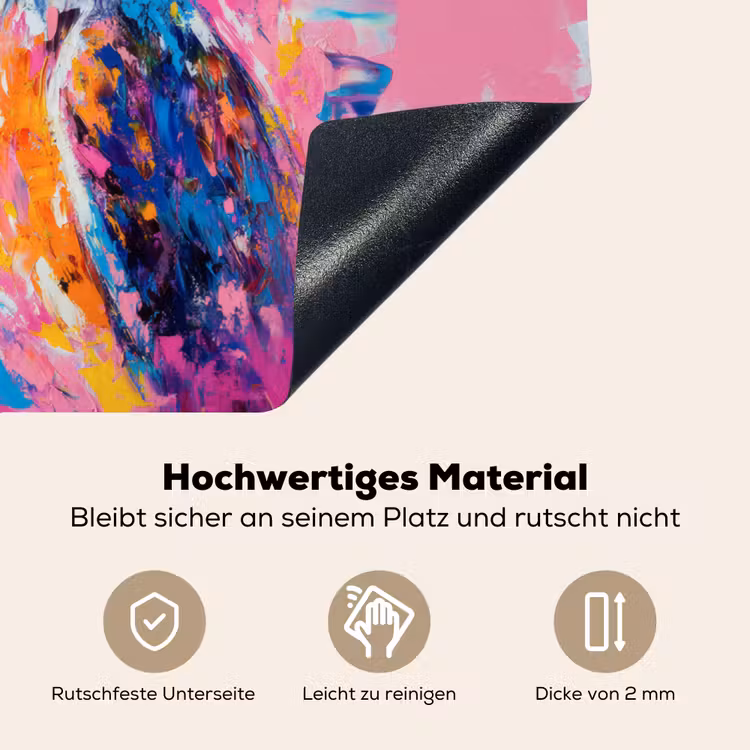 Uil - Roze - Blauw - Verf - Abstract Inductie beschemer met haakjes klein -ky-onderkant-de