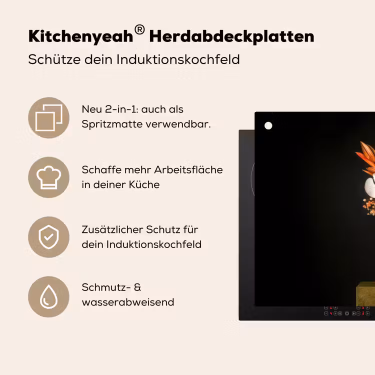 Exotisch - Boeket - Vaas - Goud Inductie beschemer met haakjes klein -ky-usp-de