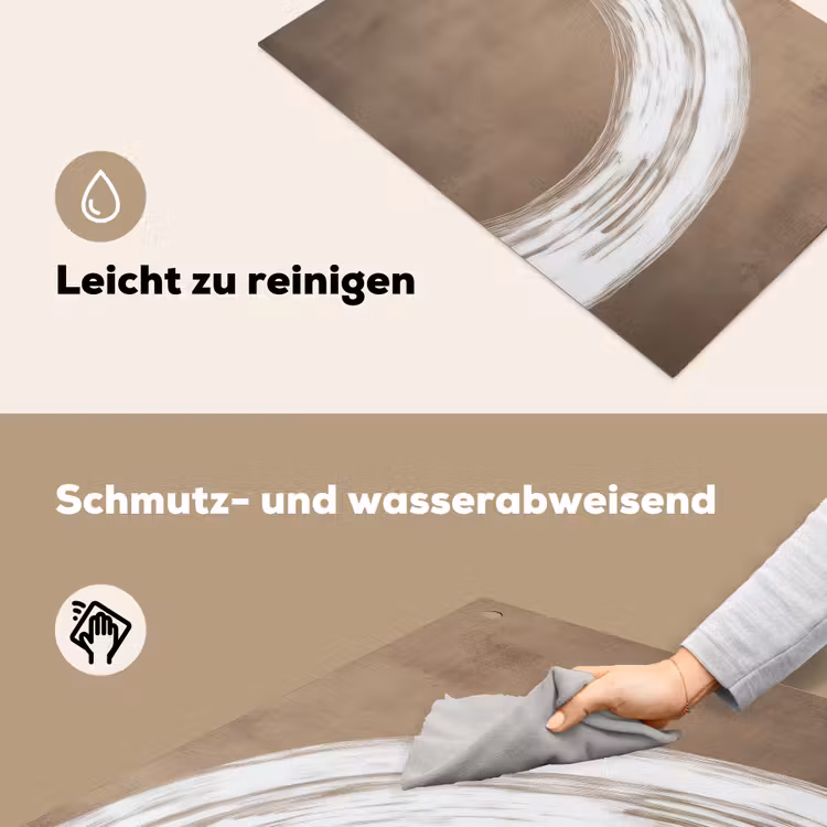 Verf - Bruin - Japandi Inductie beschemer met haakjes klein -ky-schoon-de
