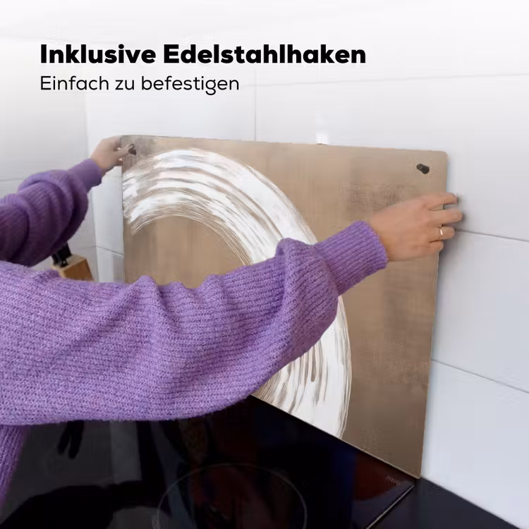 Verf - Bruin - Japandi Inductie beschemer met haakjes klein -ky-ophangen-de