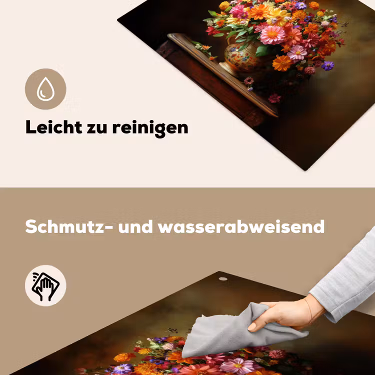 Kleuren - Boeket - Vaas - Hout Inductie beschemer met haakjes klein -ky-schoon-de