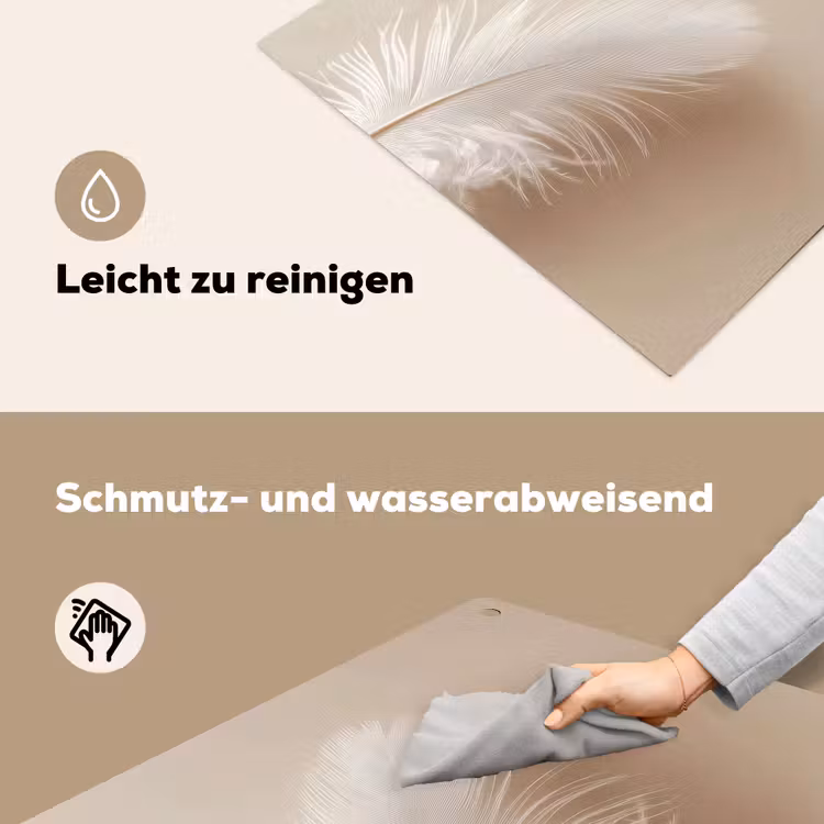 Veer - Minimalistisch - Roze Inductie beschemer met haakjes middel -ky-schoon-de