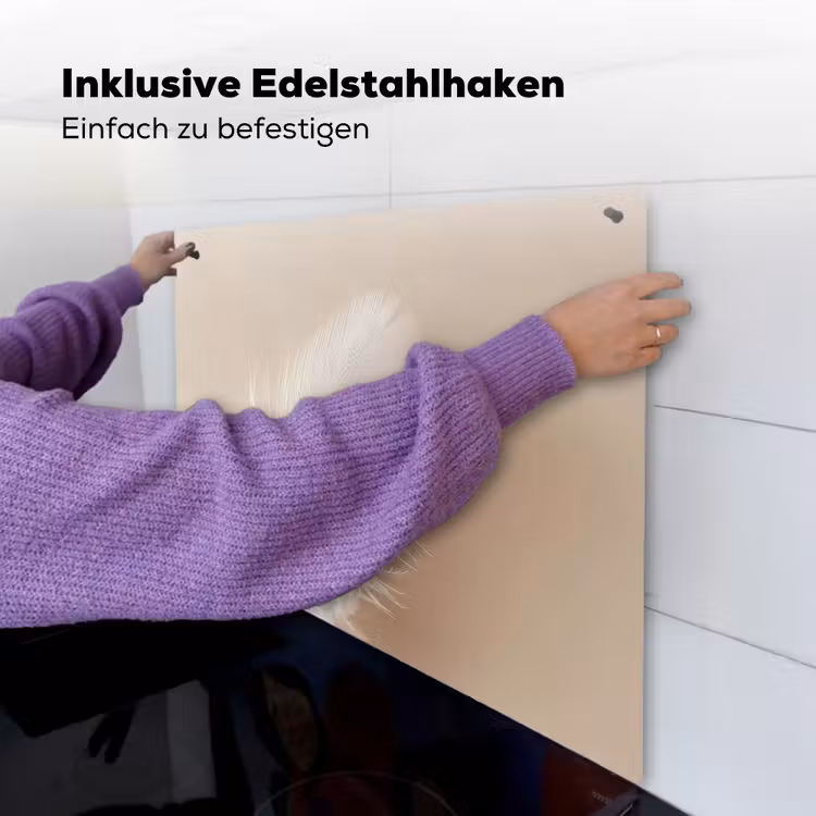 Veer - Minimalistisch - Roze Inductie beschemer met haakjes middel -ky-ophangen-de