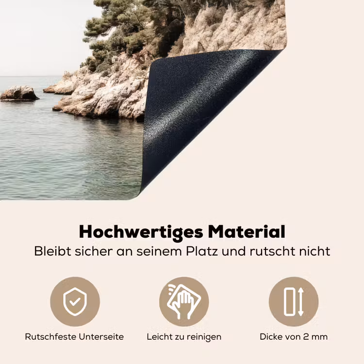 Rotsen - Zee - Boom - Groen Inductie beschemer met haakjes middel -ky-onderkant-de