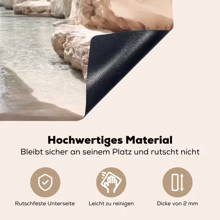Rotsen - Zee - Zand - Kloof Inductie beschemer met haakjes middel -ky-onderkant-de